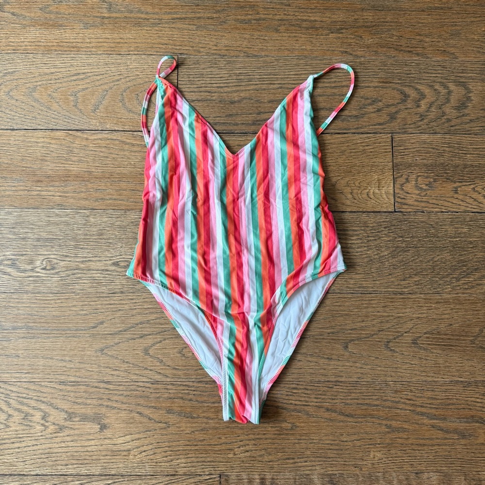 Striped Multicolor Swimsuit | Size XS